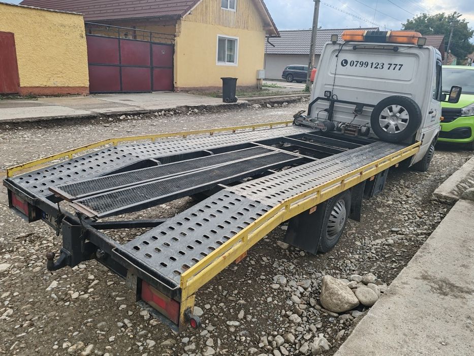 Platformă tractări auto Ba14 – troliu 6T, cauciucuri noi, pregătită
