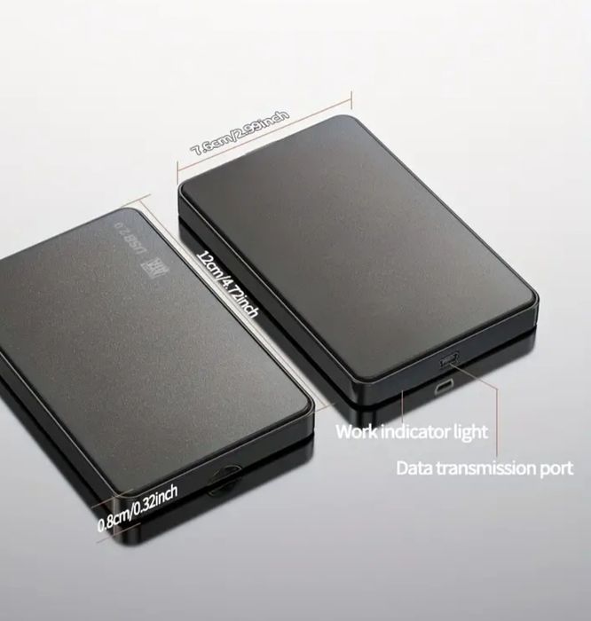 NOU HDD extern 256 GB cablu inclus