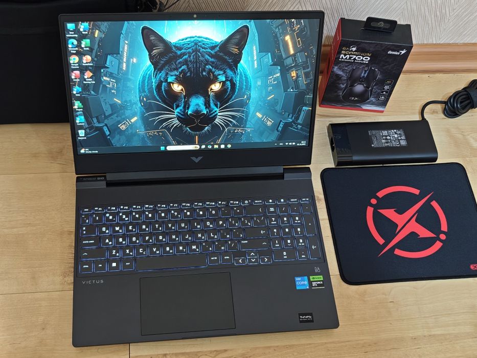 Ноутбук HP Victus Core i5 12-го SSD M2 1 TB ОЗУ 16 ГБ RTX 3050 мощный