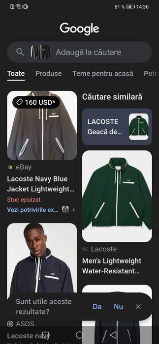 Lacoste geaca subțire de toamna/primăvară