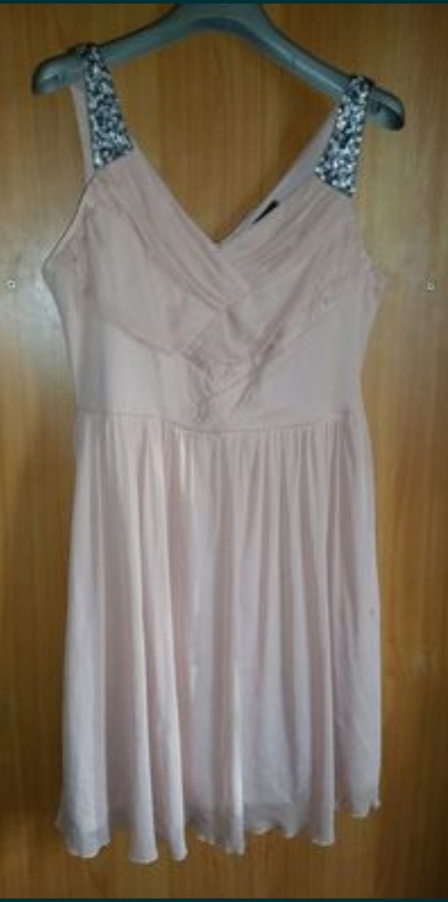 rochie dama femei paiete roz pal sampanie