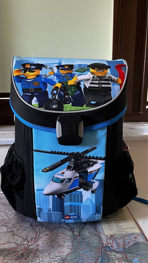 Ghiozdan scoala LEGO - City Police Chopper