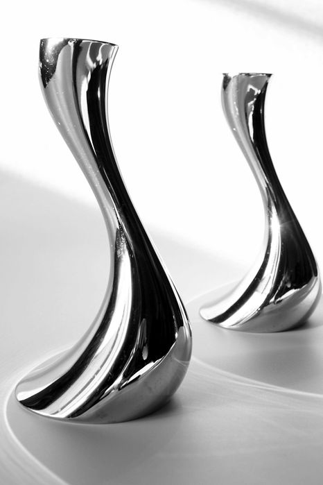 Georg Jensen Danemarca suport lumanari Cobra design modernist