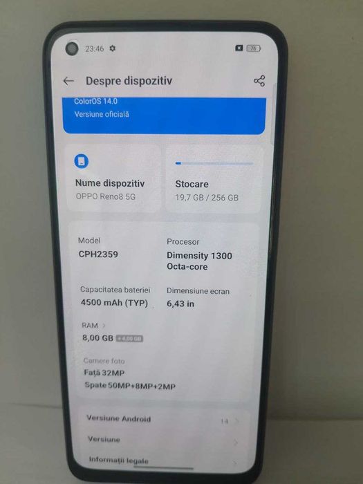 oppo reno 8 (m3) star amanet