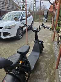 Scooter electric city coco cu 2 locuri si baterie de 20A, "tunat"