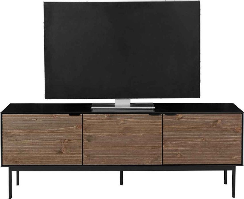 Set living din MDF și lemn (comoda tv + vitrina)