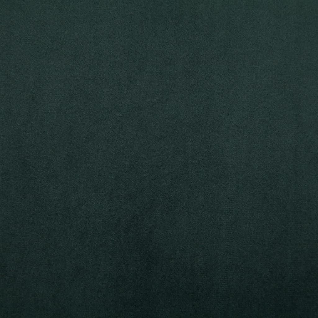 vidaXL Фотьойл с хромирани крака, тъмнозелен, кадифе 282158
