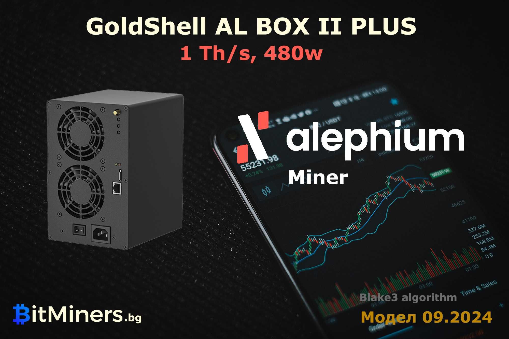 GoldShell AL BOX II PLUS - 1 Th/480W Alephium Майнър, ALPH Coin Miner