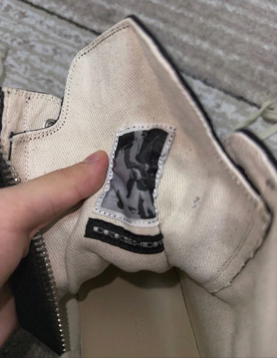 Rick Owens ramones drkshdw canvas high