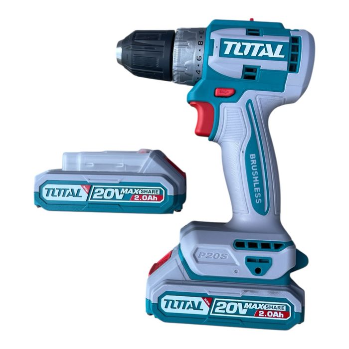 Bormasina pe acumulator Total industrial , 2 acumulatori+ accesorii