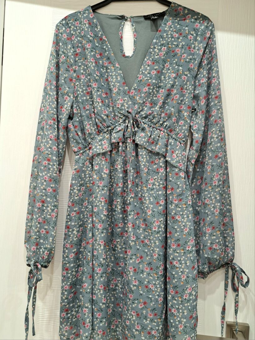 Дамска лятна къса рокля флорални мотиви цветя XS/S, Zara,bershka,h&m
