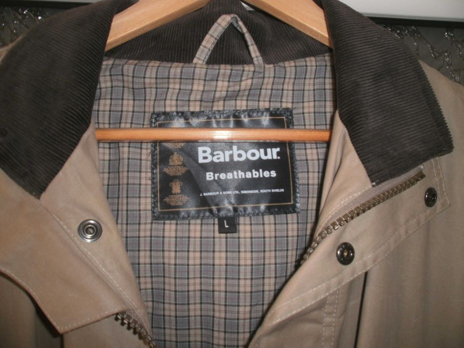 Мъжко яке BARBOUR с качулна,дълго