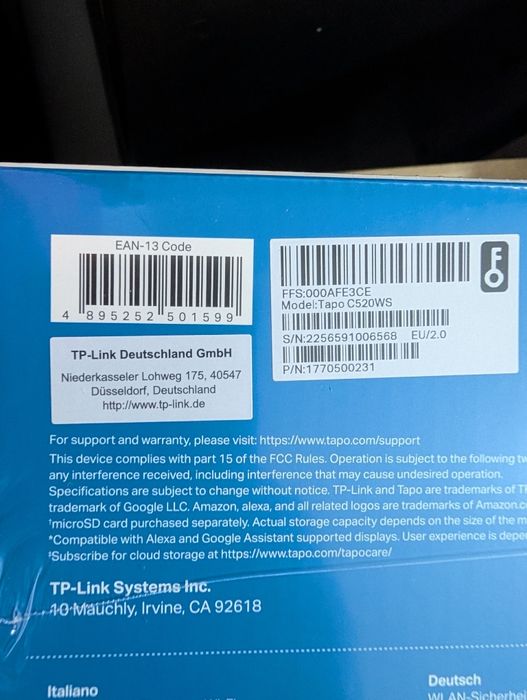 Tapo C411 KIT Solar-Powered 2K Security Camera, Black Edition