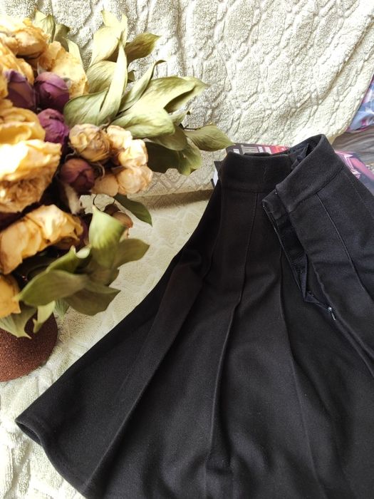 теплая черная юбка школьная