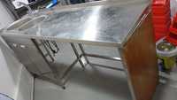 Стол для кухня нержавеющая металлом сделан