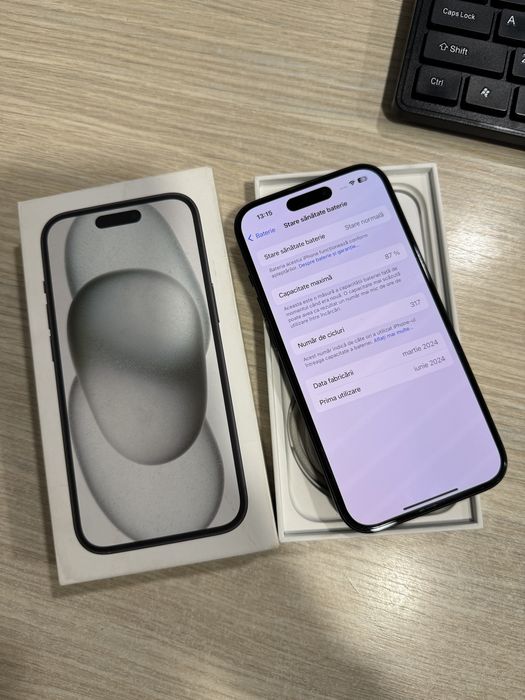 iPhone 15, 128GB, 5G, Black, Impecabil!!!