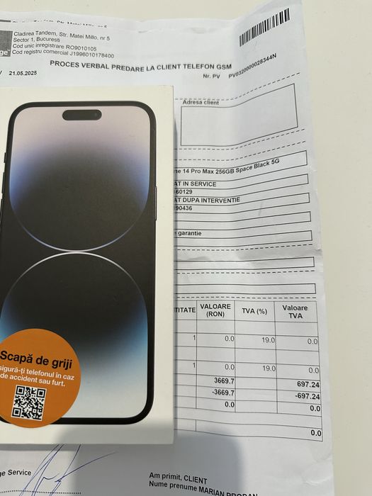 iPhone 14 Pro Max 256Gb garantie Mai 2026