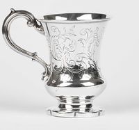 Halba,cana din argint masiv 925,Londra an 1844-200 ml- argint.ro