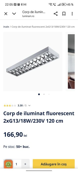 Lamapa dubla cu neon