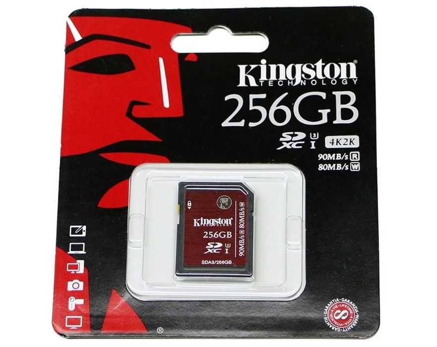 Card memorie 256GB SDXC Kingston Clasa 10 UHS-I U3 90 MB/s 4K 512 nou