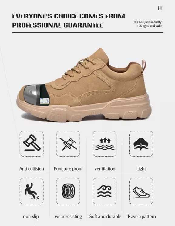 Работни Защитни Обувки с Метално Предпазно Бомбе,Защита S3,Модел-663