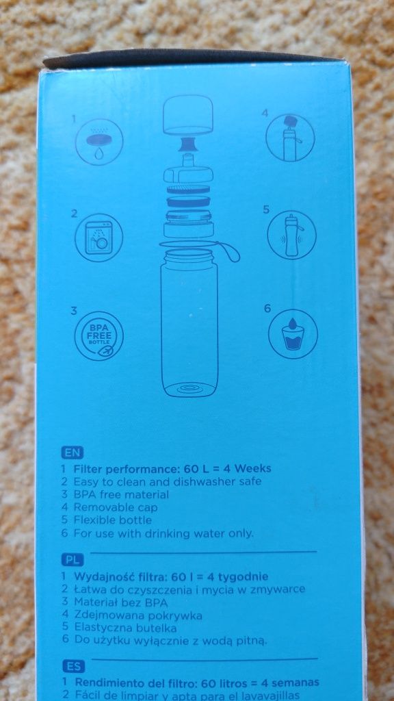 BRITA Fill&Go Active 600 мл филтърна бутилка за вода нова