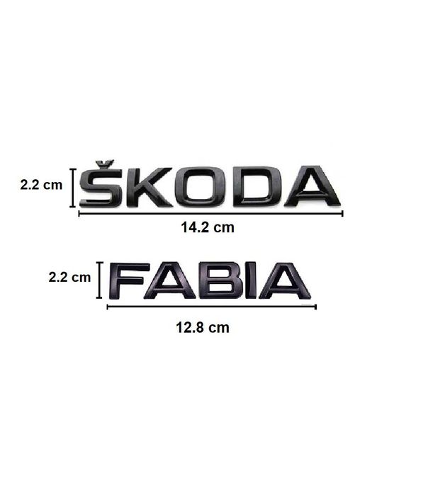 Set embleme SKODA FABIA  emblema stema sigla sticker inscriptii litere
