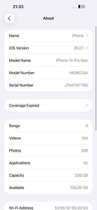Iphone 14 Pro max 256