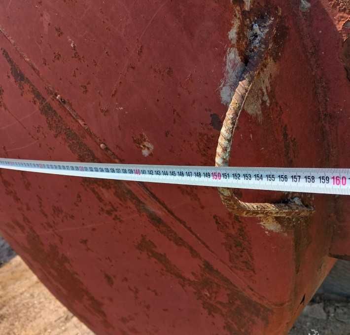 Метален силоз за фураж, резервоар за вода 4/4.5м3, h260,D145см