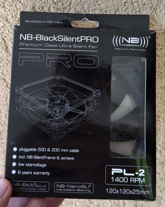 Ventilator pentru PC - NoiceBlocker BlackSilentFan XL 1