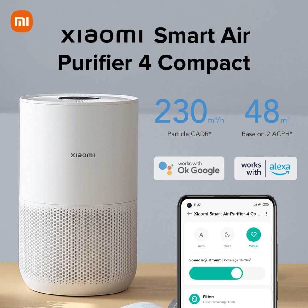 Умный очиститель воздуха Xiaomi Mi Smart Air Purifier 4 Compact EU