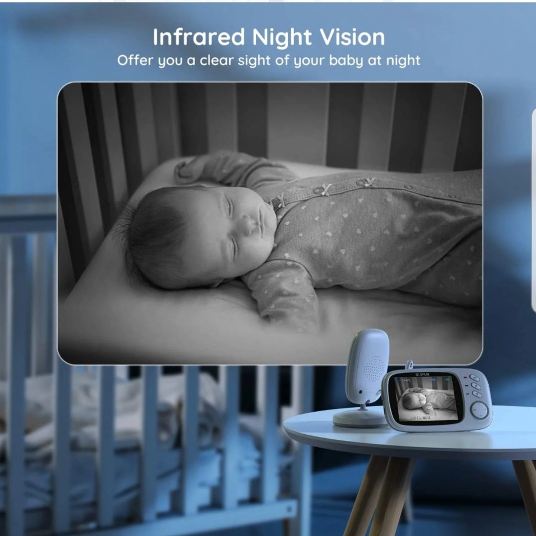 Camera supraveghere bebelus monitor wireless infrarosu senzor temperat