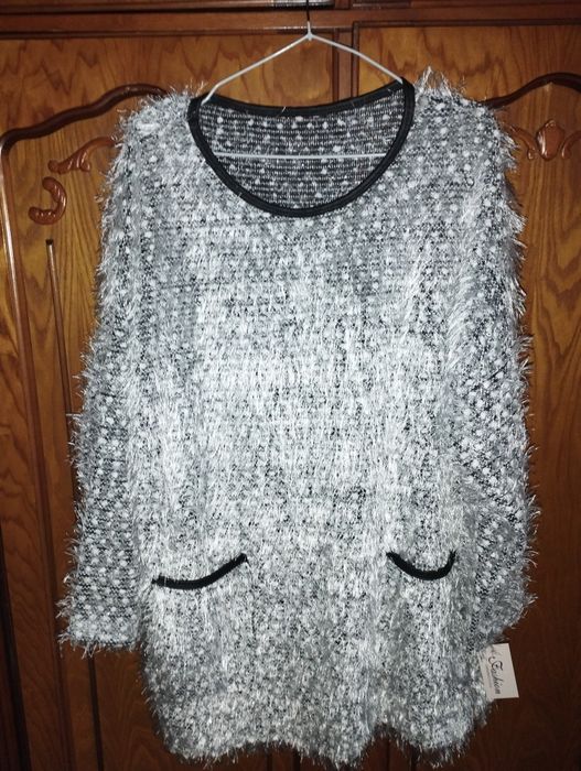 Pulover iarna material pufos