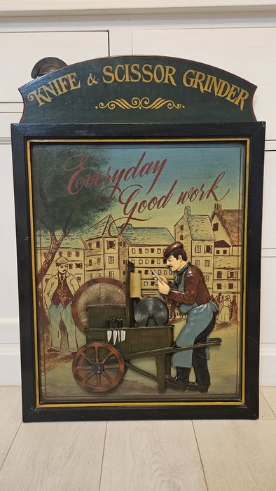 Tablou 3D decor reclama tocilarie vintage