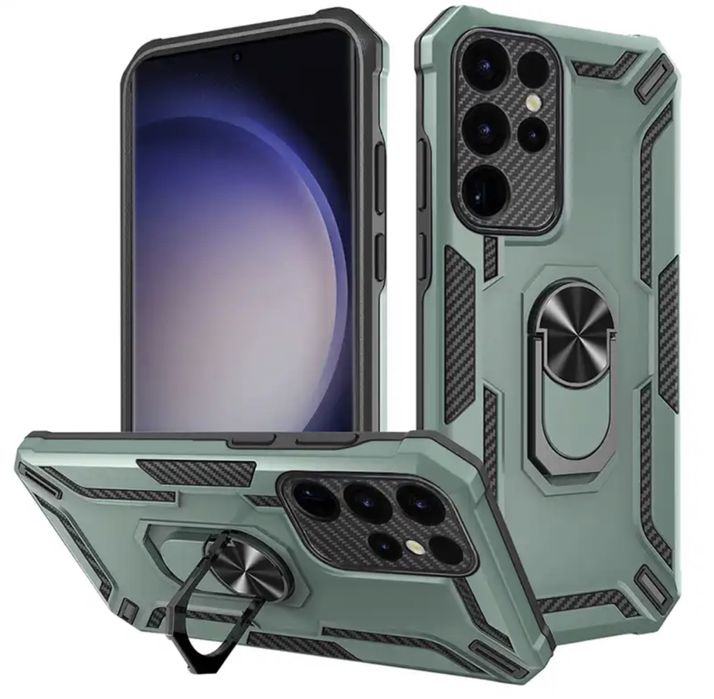 Samsung S22/S23/S24/S25/PLUS/ULTRA - Husa Strong Case Metalic Ring