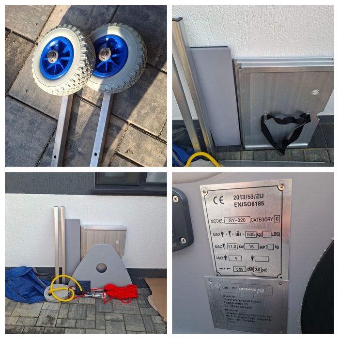 Barca gonflabila 3.20m noua/motor 9.9cai/ motor electric62lb