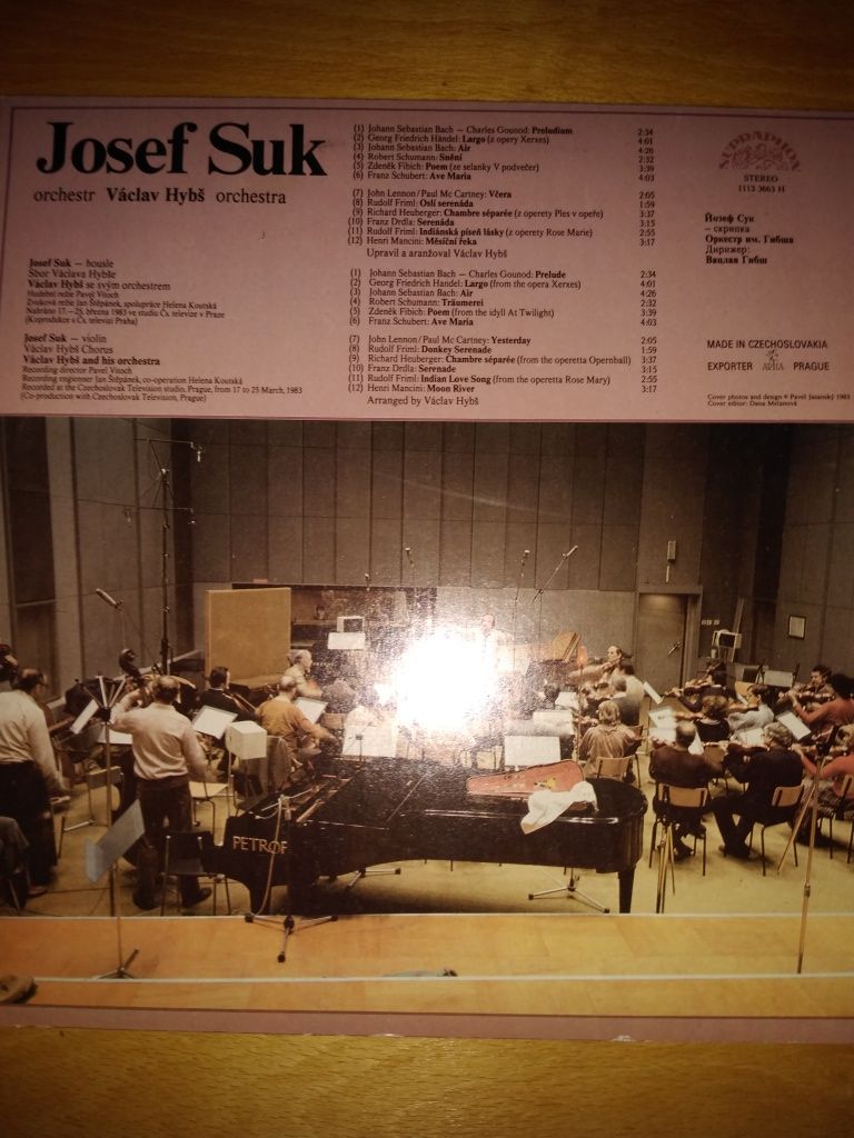 Casa de discuri SUPRAPHON - Josef Suk and Vackav Hybs Orchestra
