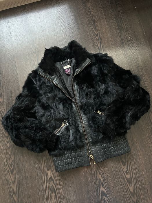 Куртка mango из натуральной кожи