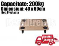 Carucior Platforma Transport Colete Cutii Butoi 200kg LIVRARE GRATUITA