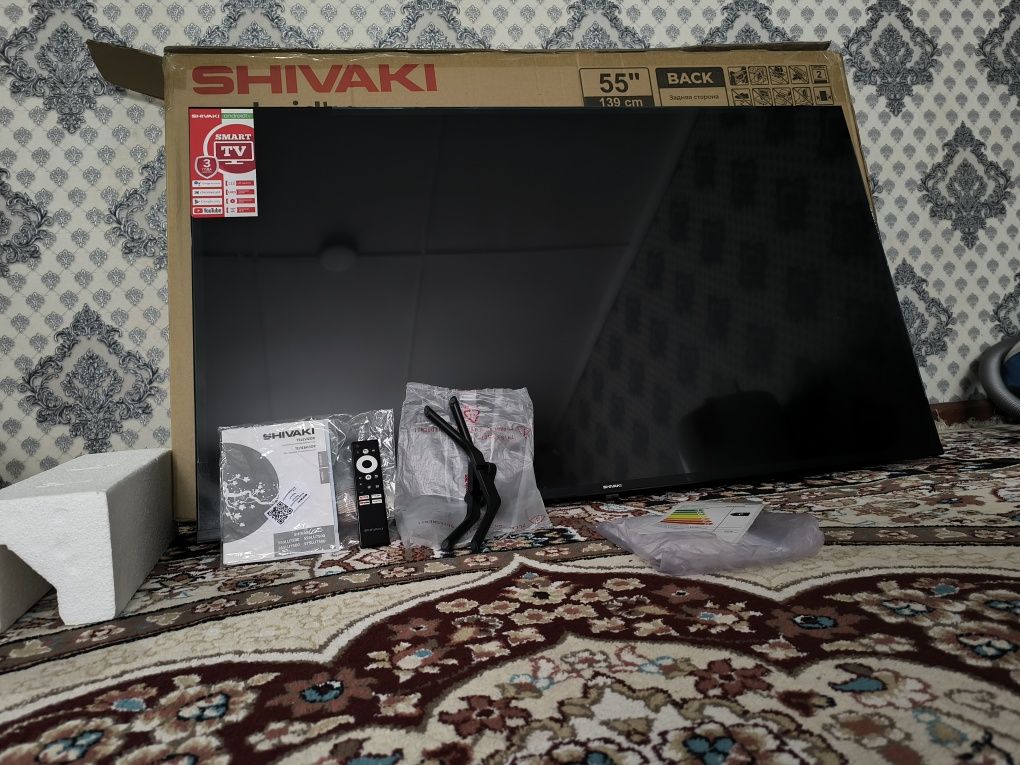 Срочно smart телевизор shivaki 55 диагональ состояние как новый
