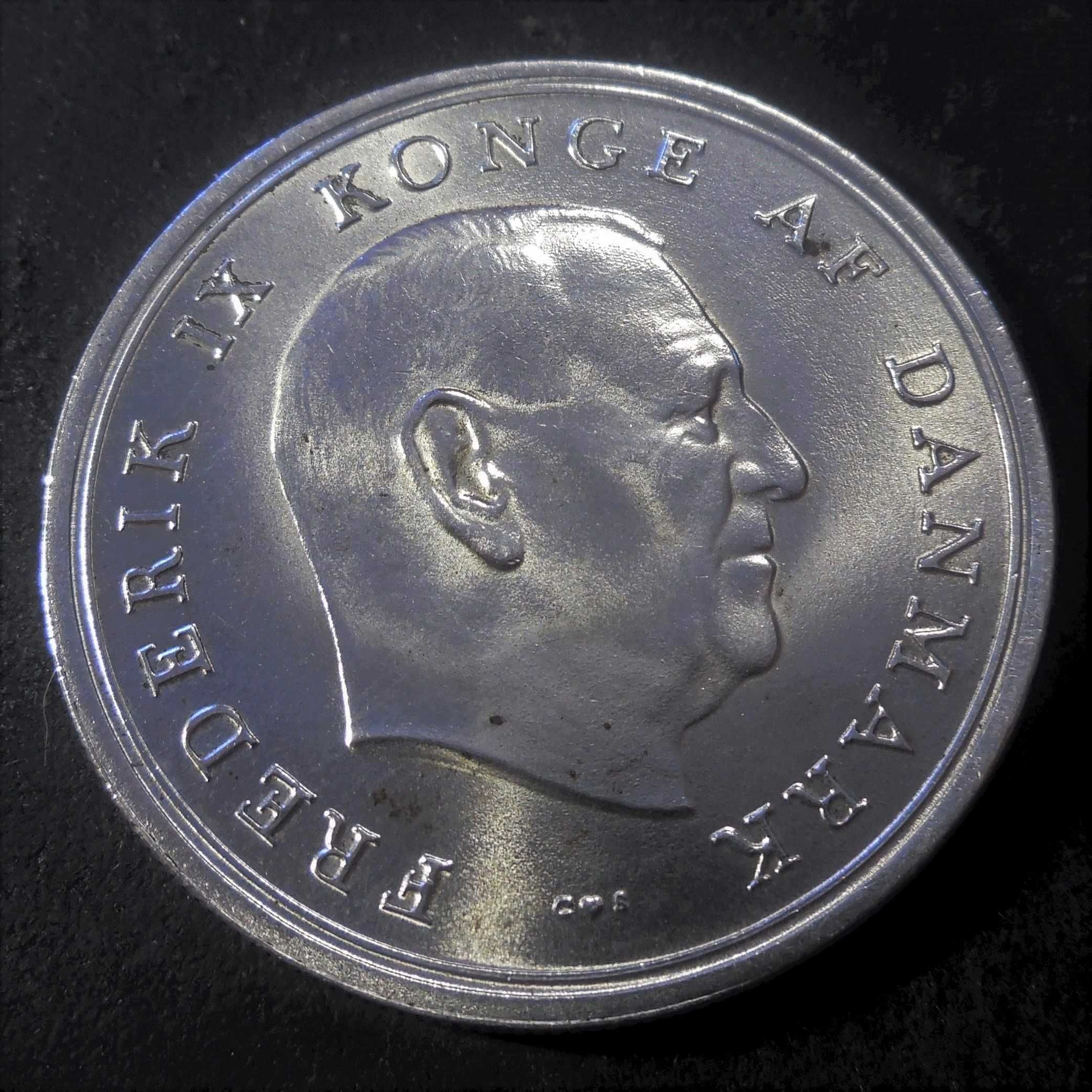 Moneda din argint 10 kroner 1967 Danemarca aniversară