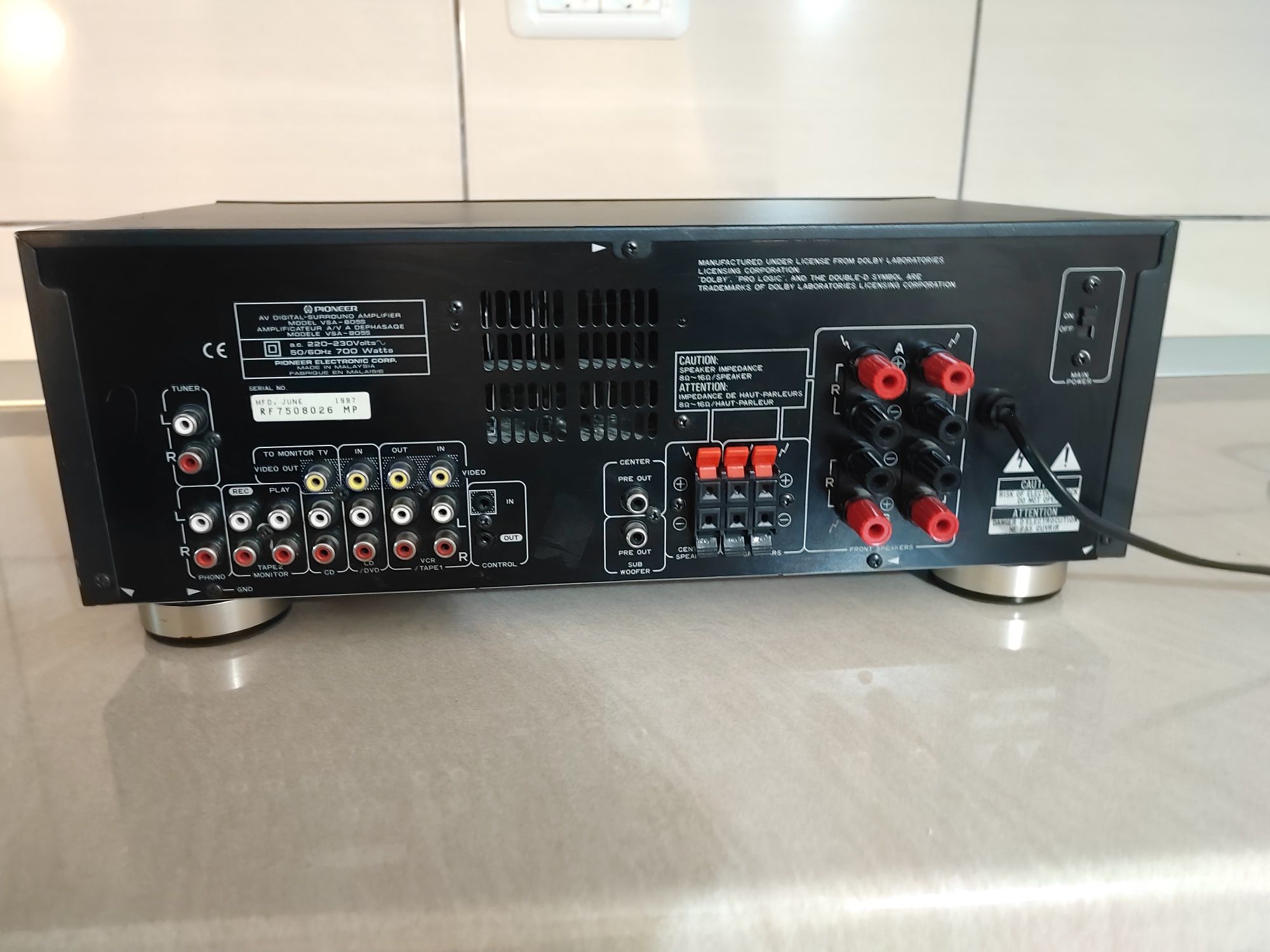 Statie amplificator Pioneer VSA 805 S cu ventilatie