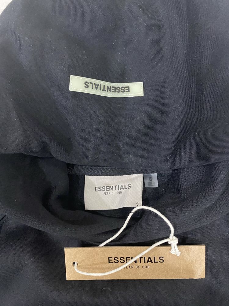 Essentials Fear Of God Hoodie Black (S oversized)