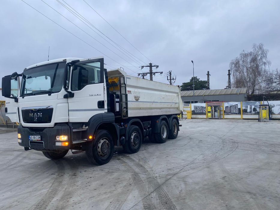 Vand autobasculanta 8x4 MAN sau schimb cu Buldoescavator
