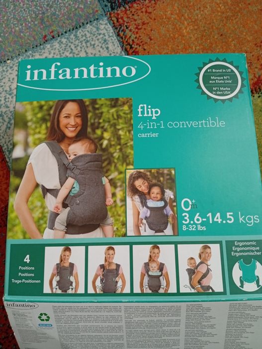 Marsupiu bebe 4in1, Nou, de la 0 luni, Infantino