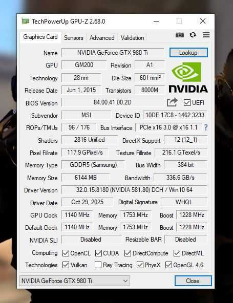 Calculator PC gaming Ryzen 5 RAM 16GB video GTX 980TI 6GB SSD 512GB