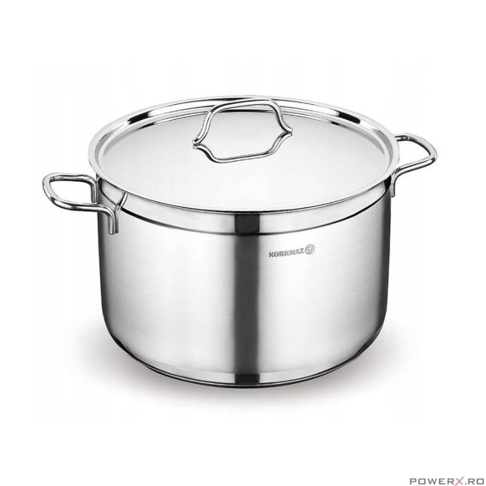 Oala cu capac din inox, 30X20cm 14litri, compatibila cu toate tipurile