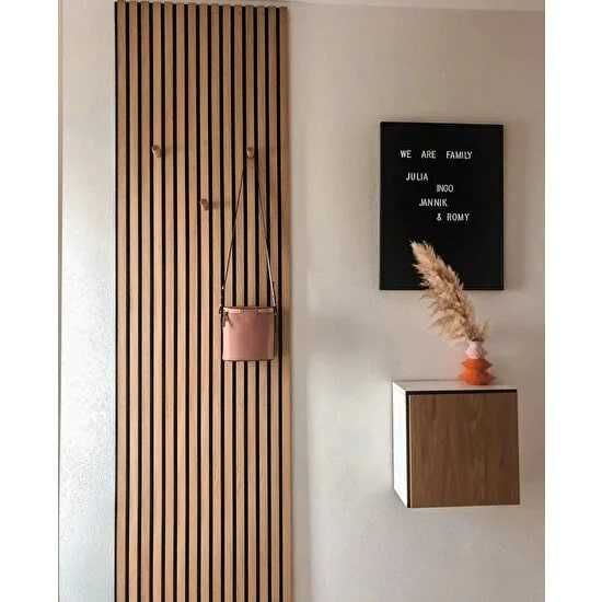 Декоративен стенен панел - MDF – Сапфирен дъб – 60 x 280 см
