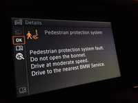 Bmw pedestrian protection sistem dezactivare -repar FRM stricat BMW