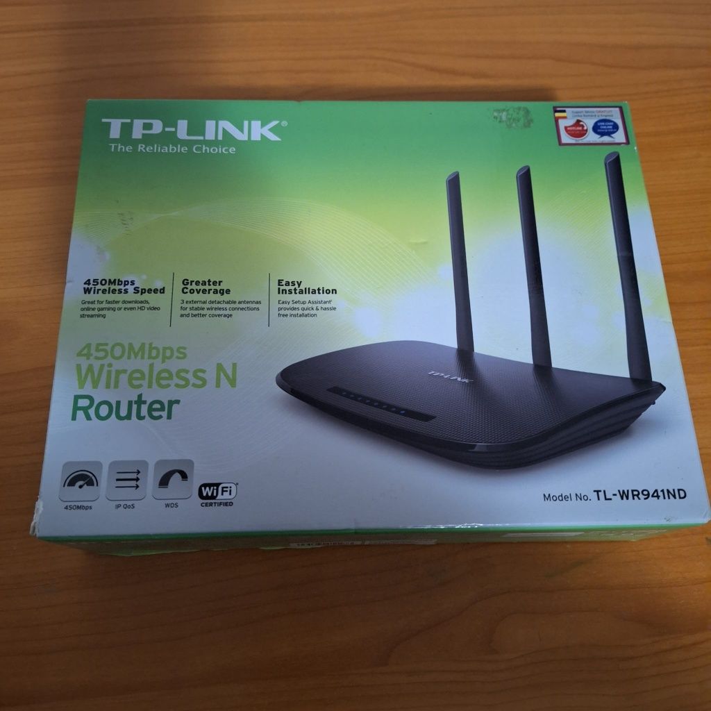 Router wireless N 450Mpbs TP-LINK TL-WR941ND foarte puțin folosit.